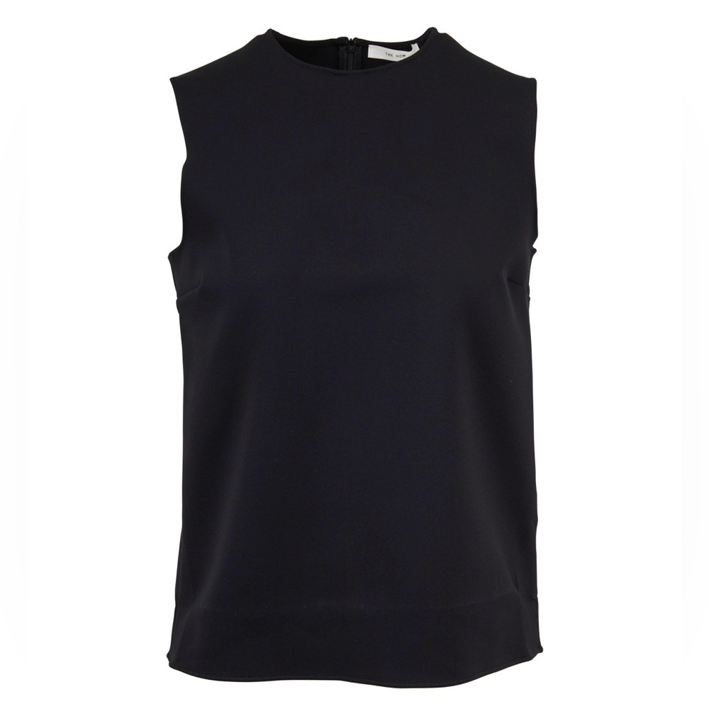 The Row Shellane Black Scuba Sleeveless Crewneck Top - Picture 3 of 9